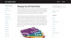 Desktop Screenshot of giftcardstatus.com