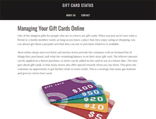 Tablet Screenshot of giftcardstatus.com